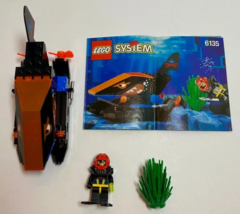 Lego 6135  Aquazone Spy Shark Set Missing 1 Piece w/ Instructions - No Box