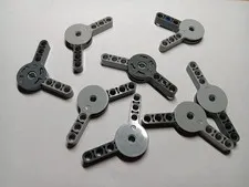 LEGO LOT 8 TECHNIC ROTATION JOINT DISC ASSEMBLY 3L LIFTARM THICK GRAY 44225