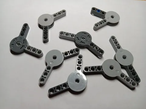 LEGO LOT 8 TECHNIC ROTATION JOINT DISC ASSEMBLY 3L LIFTARM THICK GRAY 44225