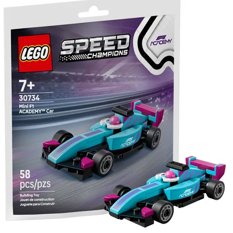 LEGO Speed Champions Mini F1 ACADEMY™ Car 30734 Paper Bag Set Factory Sealed 