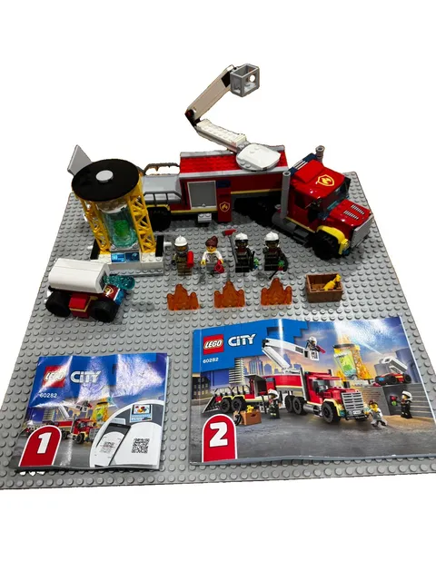 LEGO City Fire Truck with Water Tower Set 60282 complete instructions no box