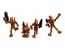 LEGO Star Wars Custom Articulated geonosis battle droid lot of 4