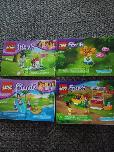 4 LEGO FRIENDS# 30416,30417,30401,30203,,LEGO INSTRUCTION MANUALS,, ONLY,,LOOK 