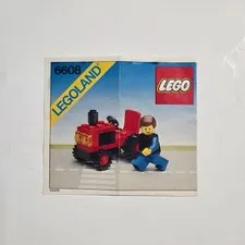 LEGO Legoland Tractor 6608 Instructions Manual Vintage 1982 Red Town Guide