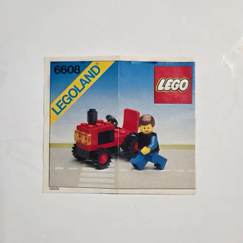 LEGO Legoland Tractor 6608 Instructions Manual Vintage 1982 Red Town Guide