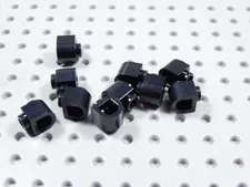 LEGO Lot of 10 Black 1x1x2/3 Half Round Bricks BF