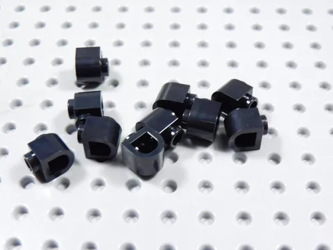 LEGO Lot of 10 Black 1x1x2/3 Half Round Bricks BF