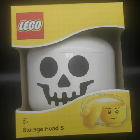 Lego Storage Head Skeleton Skull Small New in Box Halloween