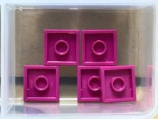 LEGO Parts - Magenta Tile 2 x 2 - No 3068 - QTY 5