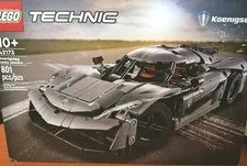 LEGO Technic 42173 Koenigsegg Jesko Absolut 801 pcs V8 Twin Turbo 9 Speed opened