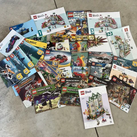 Lot of LEGO Manual Instruction Books Creator, City, Super Heros, Minecraft