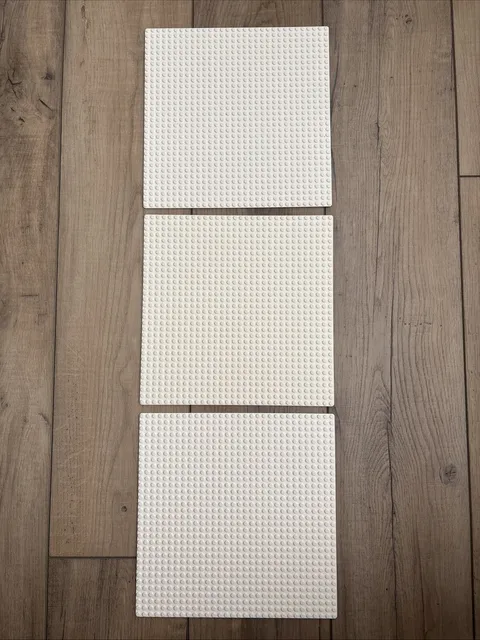 Lego Base Plates 32x32 Studs White 10" x 10" Lot of 3 Authentic LEGO