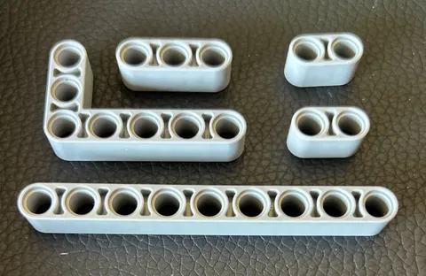 Lego Lot 5 Light Bluish Gray Lift Arm 40490 32523 32526 43857