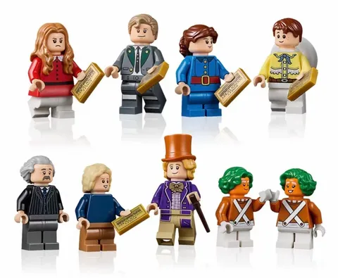 LEGO Willy Wonka Chocolate Factory 21360 - All 9 Minifigures HOT ！