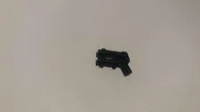 Lego Minifigure, Weapon Gun Two Barrel Pistol 10-Rib Top Barrel 95199 Black Black