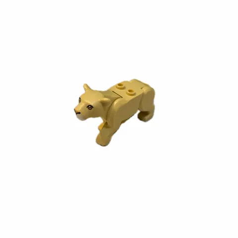 Lego New Tan Cat Large Lioness Lion with Bright Light Orange Eyes -bb0787c01pb05