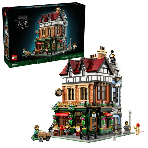 LEGO 10350 Icons Tudor Corner Building Set Adults 18+ DIY Miniature House Kit