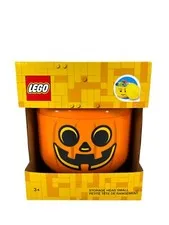 LEGO 4031 Storage Head Small Orange Pumpkin Jack O Lantern Container Halloween