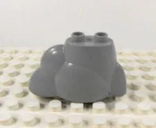 Lego Duplo Item Boulder/Rock/Stone 2 post (1) slate gray