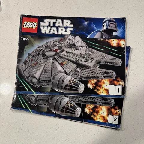 Lego Star Wars 7965 Millennium Falcon Instruction Manuals 2 Parts