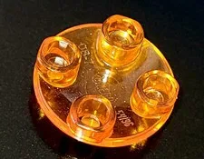 LEGO PART 2654 TRANS-ORANGE Plate Round 2x2 w/ Rounded Bottom (Boat Stud) 🔸1pc