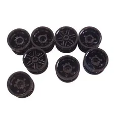 8 NEW LEGO Wheel 30.4mm D. x 20mm with No Pin Holes and Reinforced Rim Black