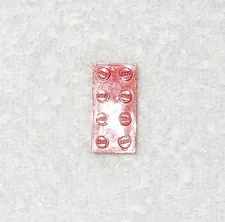 LEGO Vintage Error - (x1) Old Font Logos Out Alignment Brick 2x4 Red 3001old
