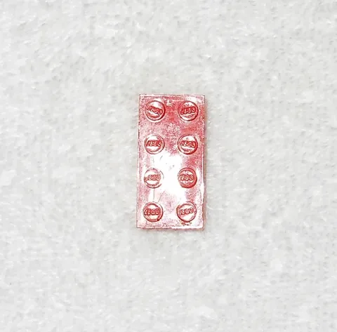 LEGO Vintage Error - (x1) Old Font Logos Out Alignment Brick 2x4 Red 3001old