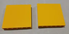 #3828# Genuine Lego 59349 panel 1 X 6 X 5 yellow in excellent condition X 2
