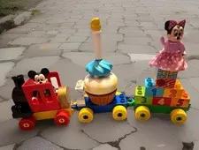 LEGO DUPLO Disney Mickey Minnie Birthday Train Set Lot Cake Balloon Incomplete