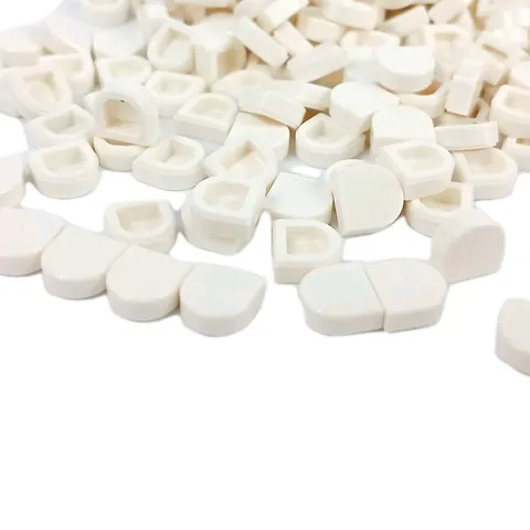 100 Pieces LEGO® Tile, Round 1 x 1 Half Circle Extended White 24246