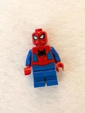 LEGO Minifigure Marvel Super Heroes Spider-Man Red Blue Suit Web 