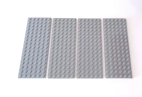 LEGO Part 3027 6 X16 Plate - Gray Color, Standard, Replacement Plate Lot of 4