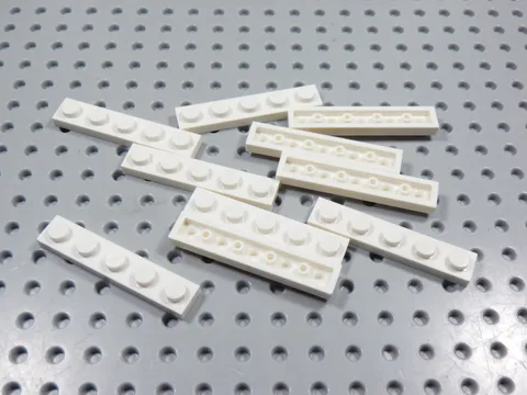 LEGO Lot of 10 White 1x5 Plates BB