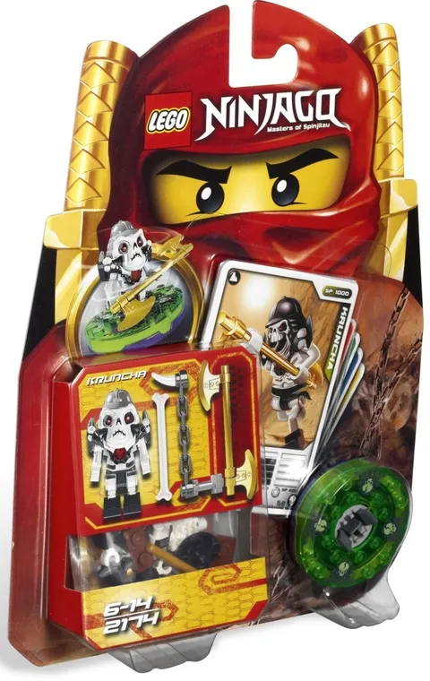 Lego Ninjago Kruncha Minifigure with Spinner, Golden Weapon, and Accessories
