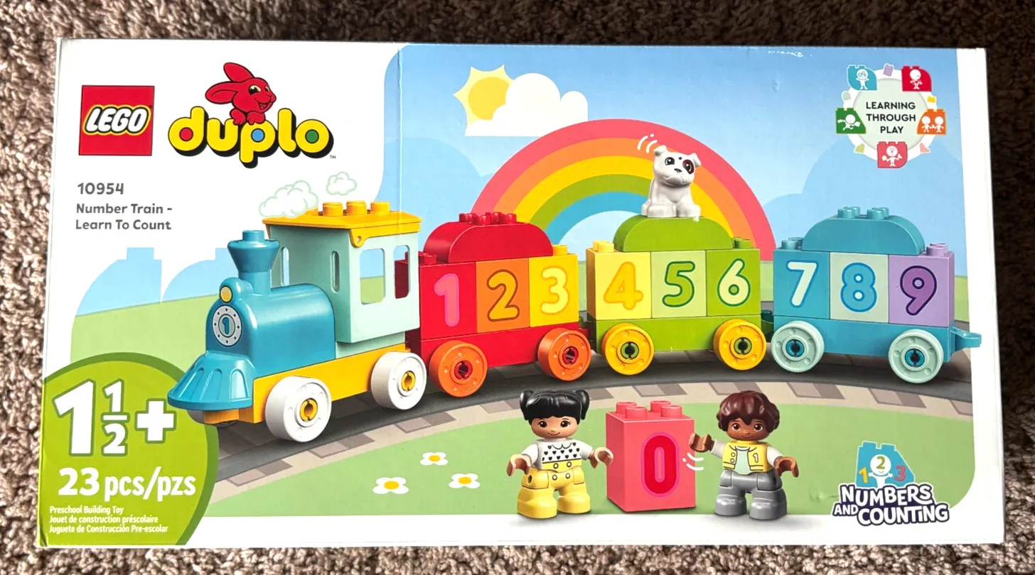 Duplo Lego Number Train 10954 Learn to Count Building Blocks Ages 1 1/2 +