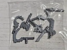LEGO Minecraft Weapons 8 Pc Flat Silver NEW 65505~Scythe~Axe~Cutlass+