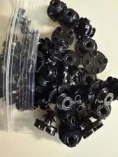 LEGO- NEW -#40145-BLACK-PLATE ROUND 2 X 2/THIN STEM-25 PIECES