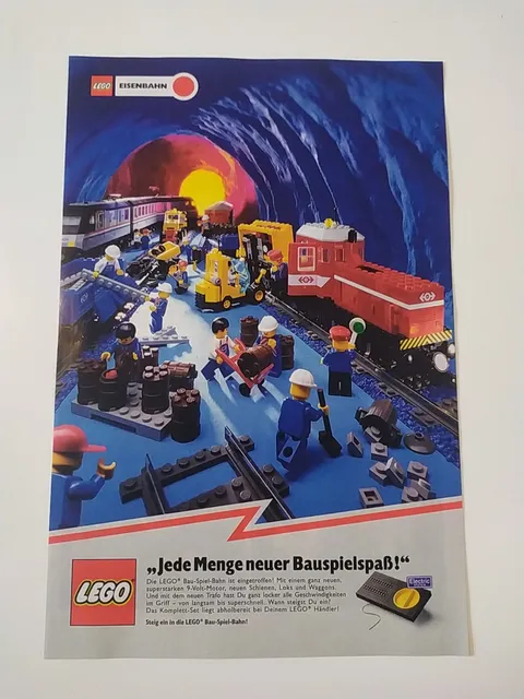 Rare Advertising Flyer Advertising Sheet LEGO City City Train Train #2 1991