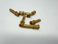 LEGO Parts 32054 Gold 3L Technic Pin w/ Stop Bush Lot Of 6