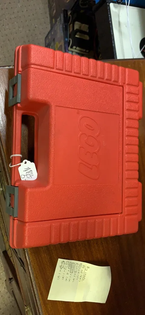 LEGO 15"x4"x12.5" Hard Red Plastic Storage Bin Carry Case VINTAGE W/ Random Legi