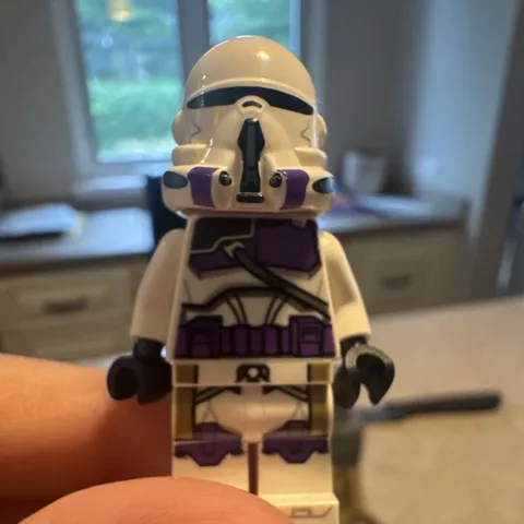LEGO Minifigure White Trooper Armor w/ Purple Markings Plastic 1pc