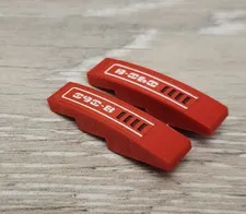 Lego 61678pb013L & 61678pb013R Slope Curved 4 x 1 with 8-060 Vents Pattern L & R