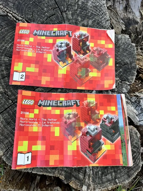 Lego 21106 Minecraft Micro World The Nether Building Instruction Manuals Only