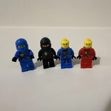 Lego Ninjago Lot 4 Minifigures Jay Kai Cole Zane - The Golden Weapons Ninjas!
