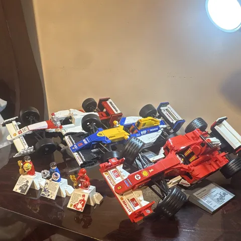 LEGO Icons Williams Racing FW14B, McLaren F1 MP4/4, Ferrari F2004. READ DESC…