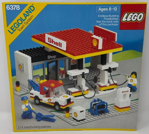 Lego #6378 Shell Service Station Town Shops and Services 1986