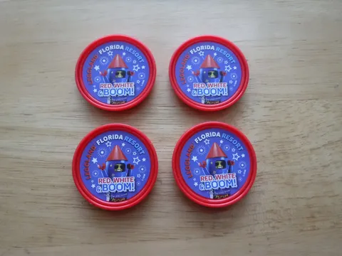 2026 LEGOLAND Florida four pop badge Red White Boom! July 4th