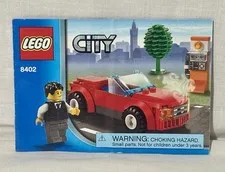 LEGO CITY: Sports Car (8402)- w/ minifigure & manual, *Incomplete see photo