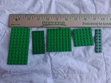 LEGO Green Baseplates  Flat Bricks, Lot of 5